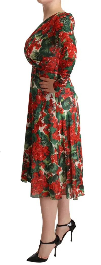 Pre-owned Dolce & Gabbana Multicolor Portofino-print Shift Women's Dress () In White