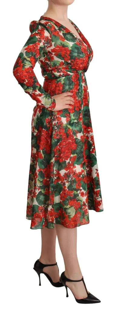 Pre-owned Dolce & Gabbana Multicolor Portofino-print Shift Women's Dress () In White