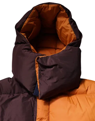 Pre-owned Dolce & Gabbana Multicolor Quilted Hooded Puffer Men's Jacket ()