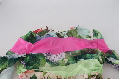 Dolce & Gabbana Floral Sheath Bodycon Silk Dress In Multicolor