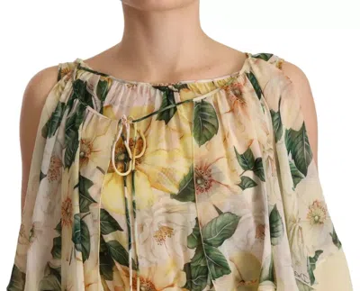 Pre-owned Dolce & Gabbana Multicolor Silk Floral Print Long Maxi Women's Dress ()