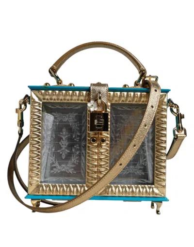 Pre-owned Dolce & Gabbana Multicolor Wood Leather Clutch Shoulder Women's Bag ()