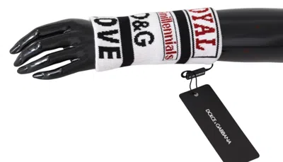 Dolce & Gabbana Multicolor Wool Knit D&g Love Wristband Men's Wrap In Multi