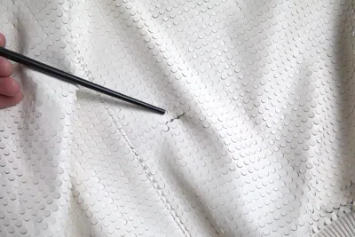 Pre-owned Dolce & Gabbana Off White Leatherperforated Full Zip Men's Jacket ()