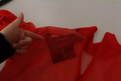 Pre-owned Dolce & Gabbana Orange Semi Transparent Blouse Women's Sweater ()