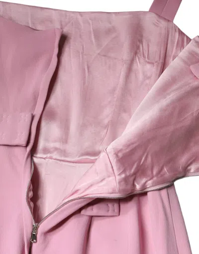 Pre-owned Dolce & Gabbana Pink A-line Flare Viscose Sleeveless Women's Dress ()