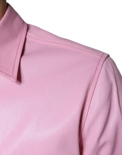 Pre-owned Dolce & Gabbana Pink Cotton Collared Button Down Men's Shirt ()