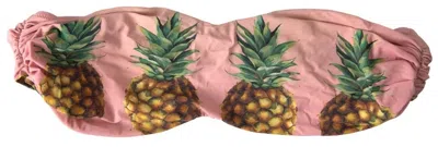 Pre-owned Dolce & Gabbana Pink Printed Beachwear Bikini Top Women's Swimsuit ()