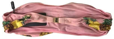 Pre-owned Dolce & Gabbana Pink Printed Beachwear Bikini Top Women's Swimsuit ()