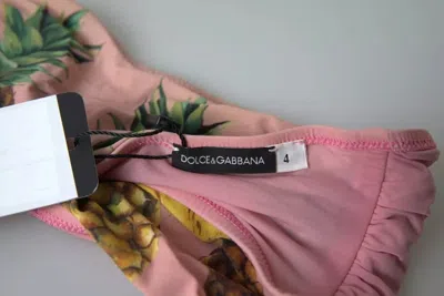 Pre-owned Dolce & Gabbana Pink Printed Beachwear Bikini Top Women's Swimsuit ()