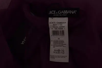 Pre-owned Dolce & Gabbana Purple Solid Cashmere Silk Shawl Wrap Women's Scarf ()
