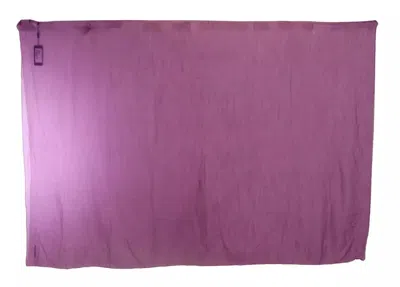Pre-owned Dolce & Gabbana Purple Solid Cashmere Silk Shawl Wrap Women's Scarf ()