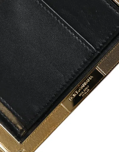 Dolce & Gabbana Red Velvet Gold Frame Clutch Evening Party Purse Women's Bag In Red