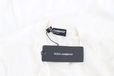 Dolce & Gabbana Elegant White Cashmere Sweater In Multi