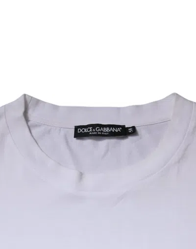 Pre-owned Dolce & Gabbana White Dg Logo Crew Neck Short Sleeve Men's T-shirt ()