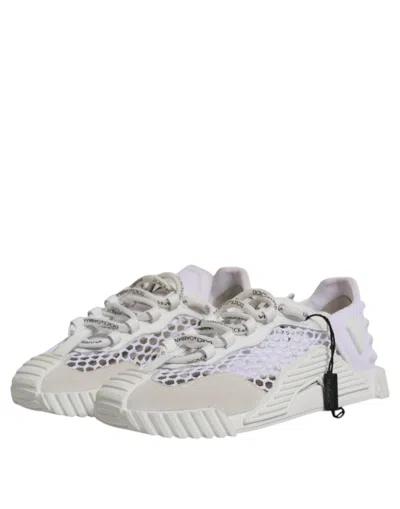 Pre-owned Dolce & Gabbana White Mesh Ns1 Low Top Sports Sneaker Women's Shoes ()