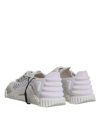 Pre-owned Dolce & Gabbana White Mesh Ns1 Low Top Sports Sneaker Women's Shoes ()