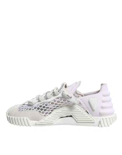 Pre-owned Dolce & Gabbana White Mesh Ns1 Low Top Sports Sneaker Women's Shoes ()