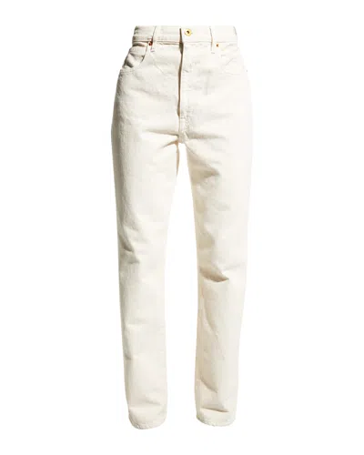 Slvrlake London High-rise Straight-leg Jeans In White