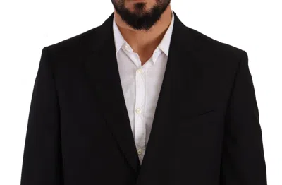 Domenico Tagliente Doico Tagliente Blue Polyester Single Breasted Formal Suit In Black