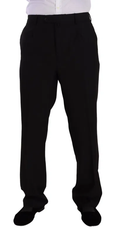 Domenico Tagliente Doico Tagliente Blue Polyester Single Breasted Formal Suit In Black