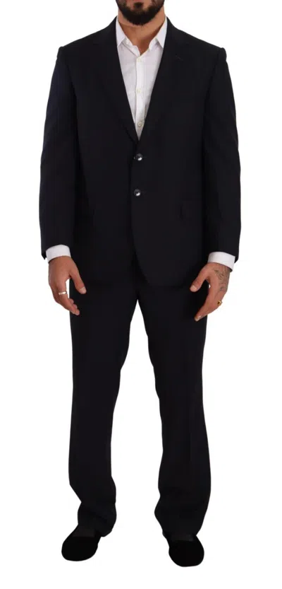 Domenico Tagliente Doico Tagliente Gray Polyester Single Breasted Formal Suit In Black