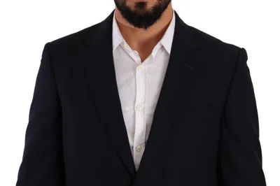 Domenico Tagliente Doico Tagliente Gray Polyester Single Breasted Formal Suit In Black