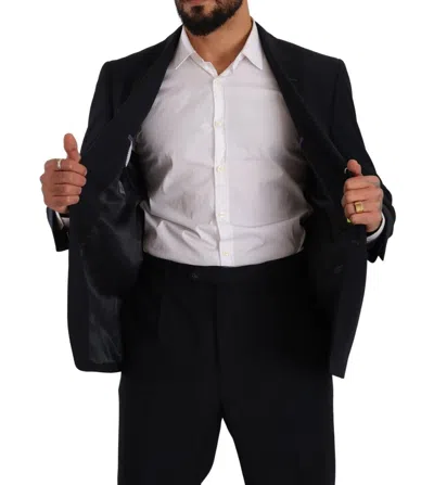 Domenico Tagliente Doico Tagliente Blue Polyester Single Breasted Formal Suit In Multi