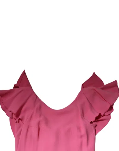 Pre-owned Dondup Pink Viscose Short Sleeves Backless Sheath Mini Women's Dress ()