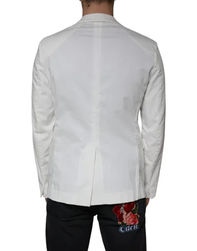 Dondup White Single Breasted One Button Dress Formal Blazer In White