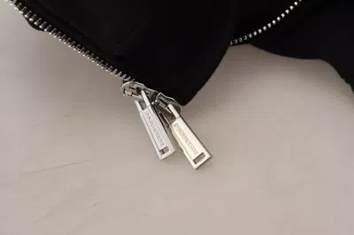 Pre-owned Dsquared2 Dsquared² Black Hooded Full Zip Printed Sleeves Men's Sweater ()