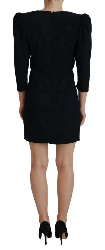 Pre-owned Dsquared2 Dsquared² Black Polyester Long Sleeves Bodycon Sheath Women's Dress ()