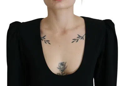 Pre-owned Dsquared2 Dsquared² Black Polyester Long Sleeves Bodycon Sheath Women's Dress ()