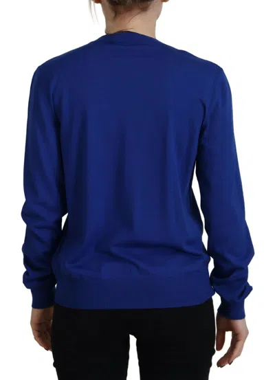 Pre-owned Dsquared2 Dsquared² Blue Long Sleeve Crew Neck Casual Women's Sweater ()
