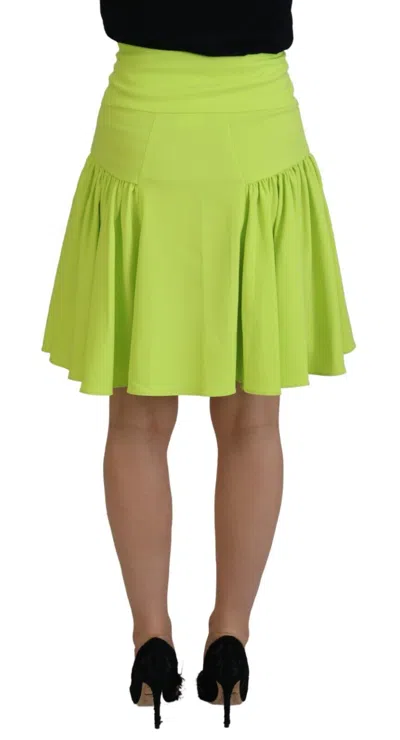 Pre-owned Dsquared2 Dsquared² Green High Waist A-line Pleated Mini Women Women's Skirt ()