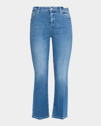 L'agence Tati High-rise Crop Micro Bootcut Jeans In Blue