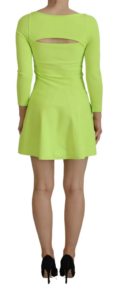 Pre-owned Dsquared2 Dsquared² Green Viscose Long Sleeve A-line Sheath Mini Women's Dress ()