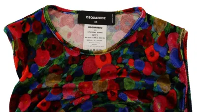 Pre-owned Dsquared2 Dsquared² Multicolor Floral Bodycon Ruched Maxi Women's Dress ()
