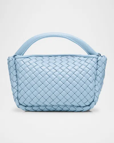 Bottega Veneta Cobble Mini Leather Top-handle Bag In Blue