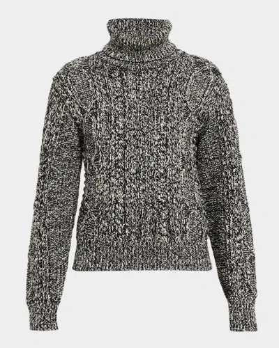 Moncler Wool-blend Turtleneck Sweater In Gray