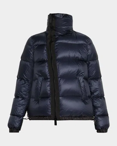 Sacai Short Puffer Jacket In Blue
