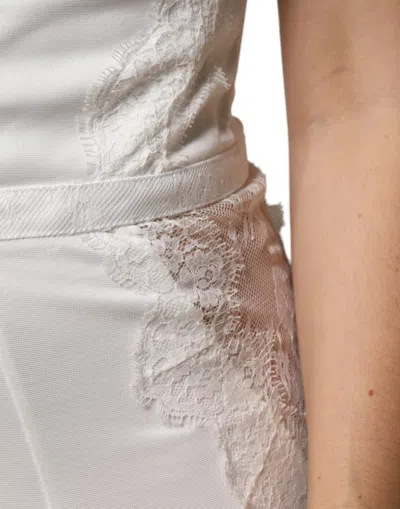 Pre-owned Elisabetta Franchi White Strapless Bustier Mermaid Gown Women's Dress ()