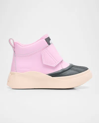 Sorel Kid's Yoot Pac Nylon Fleece Trim Snow Boots, Toddlers/kids In Pink