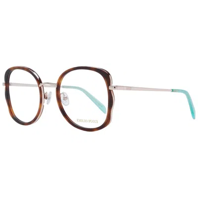 Pucci Emilio  Brown Metal & Plastic Glasses Women's (frames) In Brown