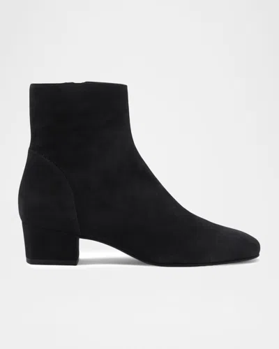 Aquatalia Ulyssa Suede Ankle Boots With Hidden Wedge In Black