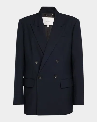 A.l.c Calla Oversized Tailored Jacket In Blue