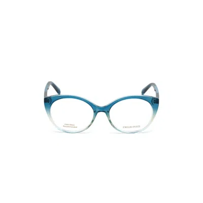 Pucci Brown Resin Frames In Blue