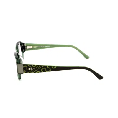 Pucci Olive Plastic Frames In Black