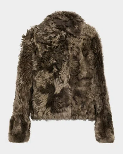 Yves Salomon Short Lamb Shearling Jacket