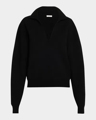 A.l.c Timmy Polo Sweater In Black